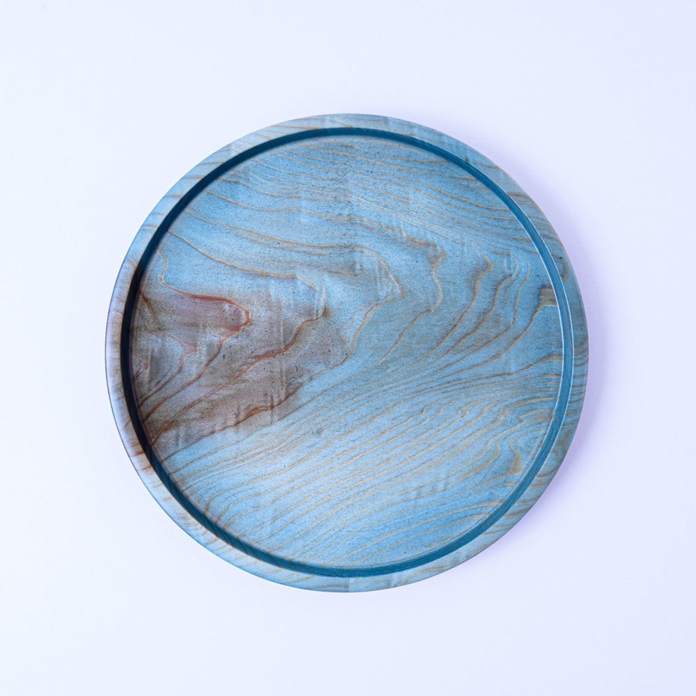 Indigo dye "Sugi" 18 cm wood plate