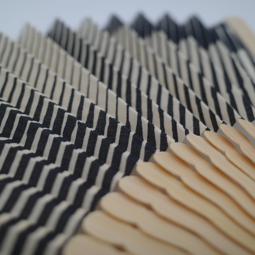 Folded Paper Black Fan