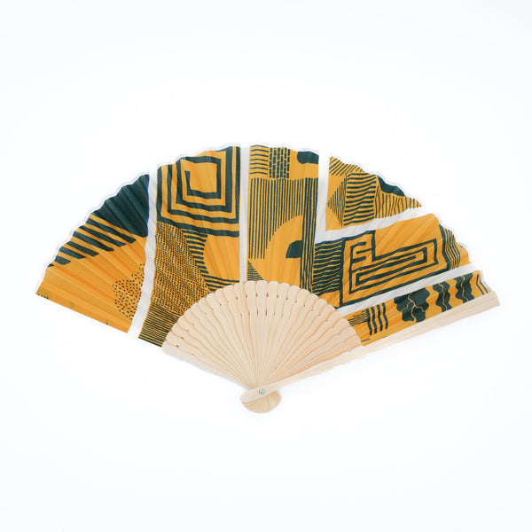 Maze Mustard Upcycled Fan