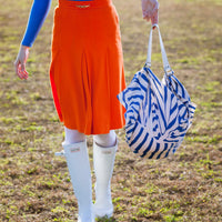 ストライプネイビー&レザーストラップセット