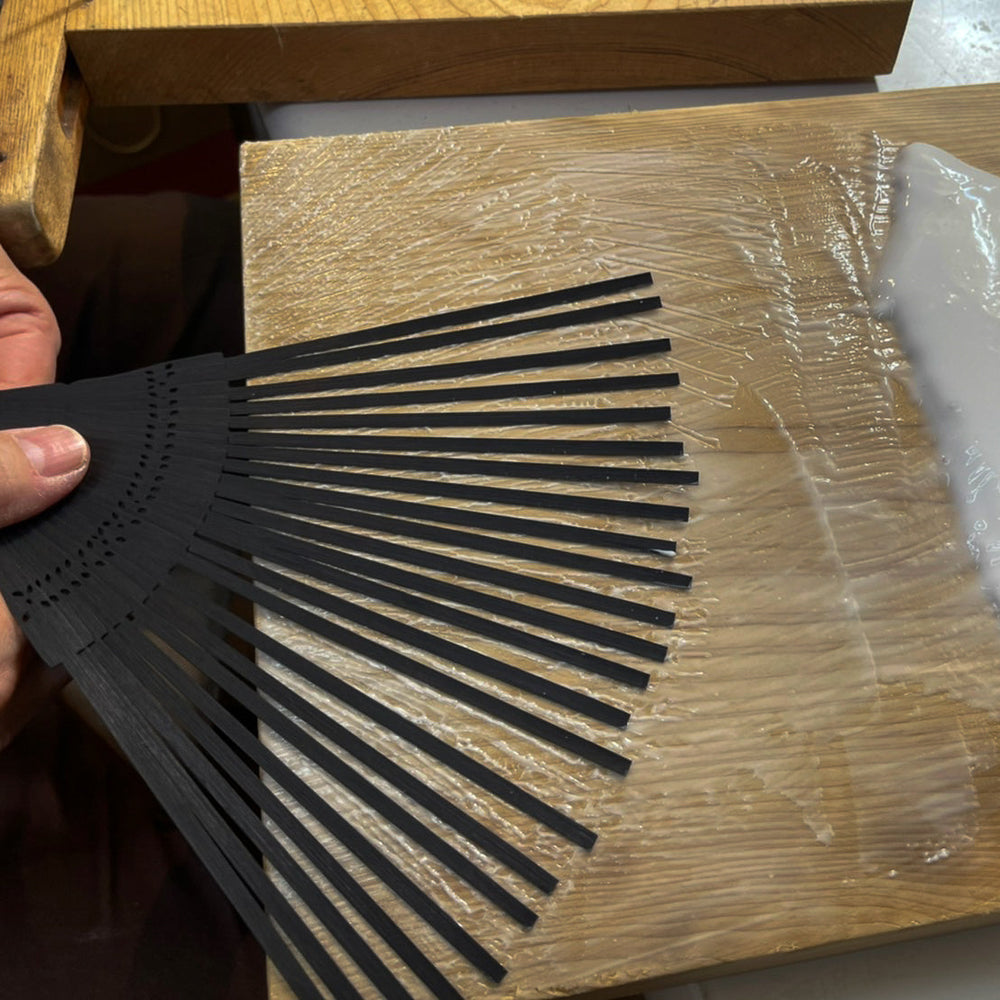 Folded Paper Black Fan