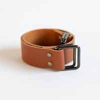 ストライプネイビー&レザーストラップセット