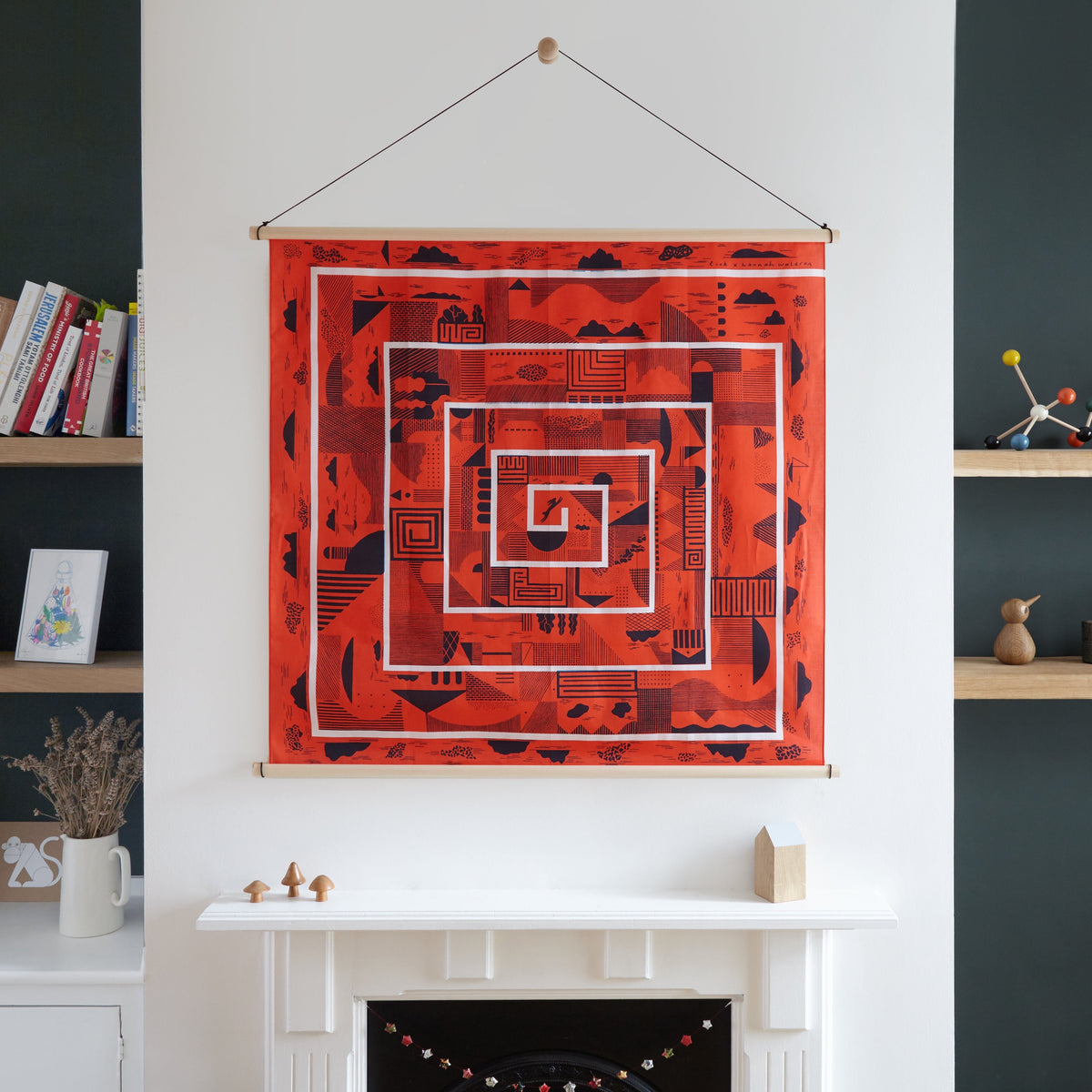 Hinoki Wooden Furoshiki Hanger with Nylon Cord (Long or Short)