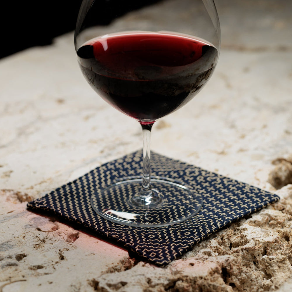 Sashiko Coaster - Dark Navy