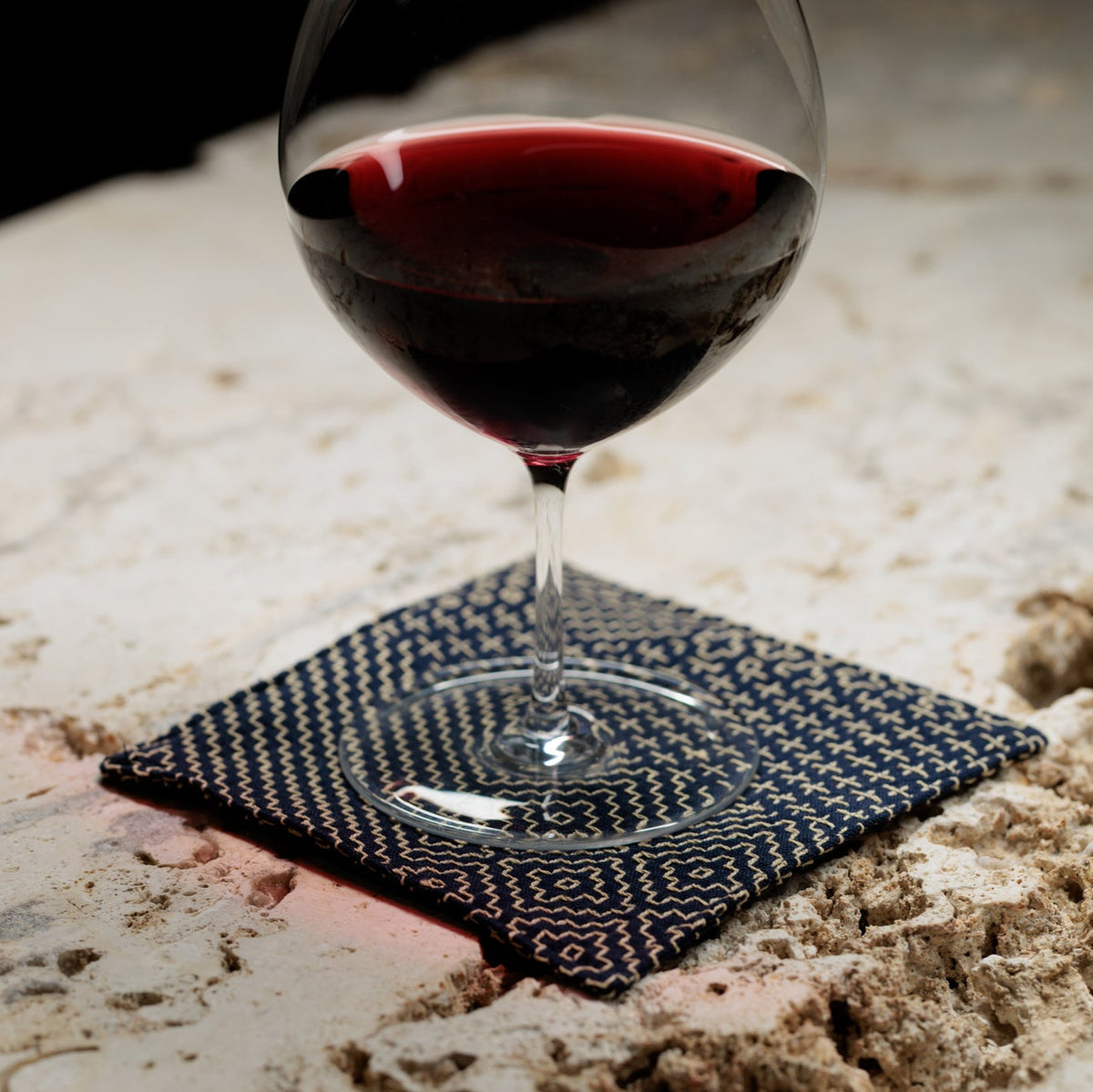 Sashiko Coaster - Dark Navy