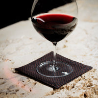 刺し子コースター　ブラウン