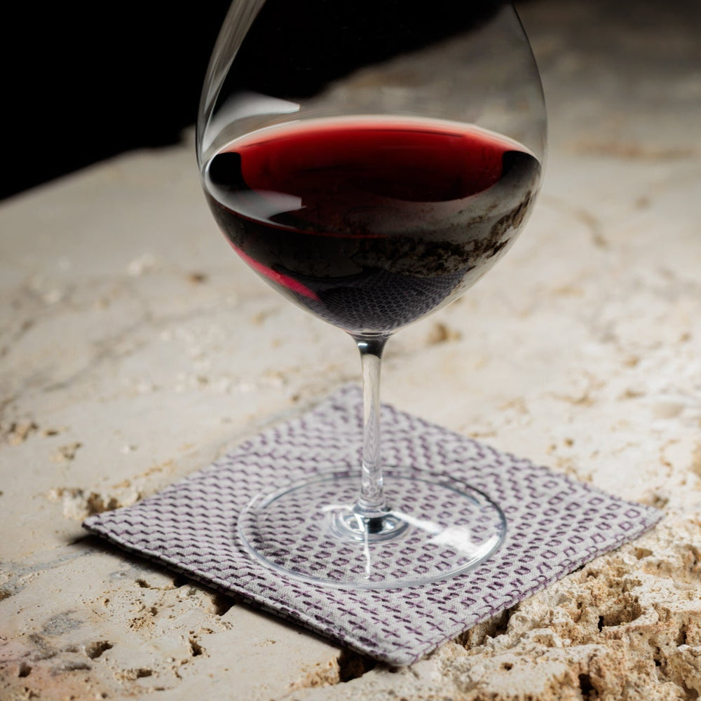 Sashiko Coaster - Grayish purple