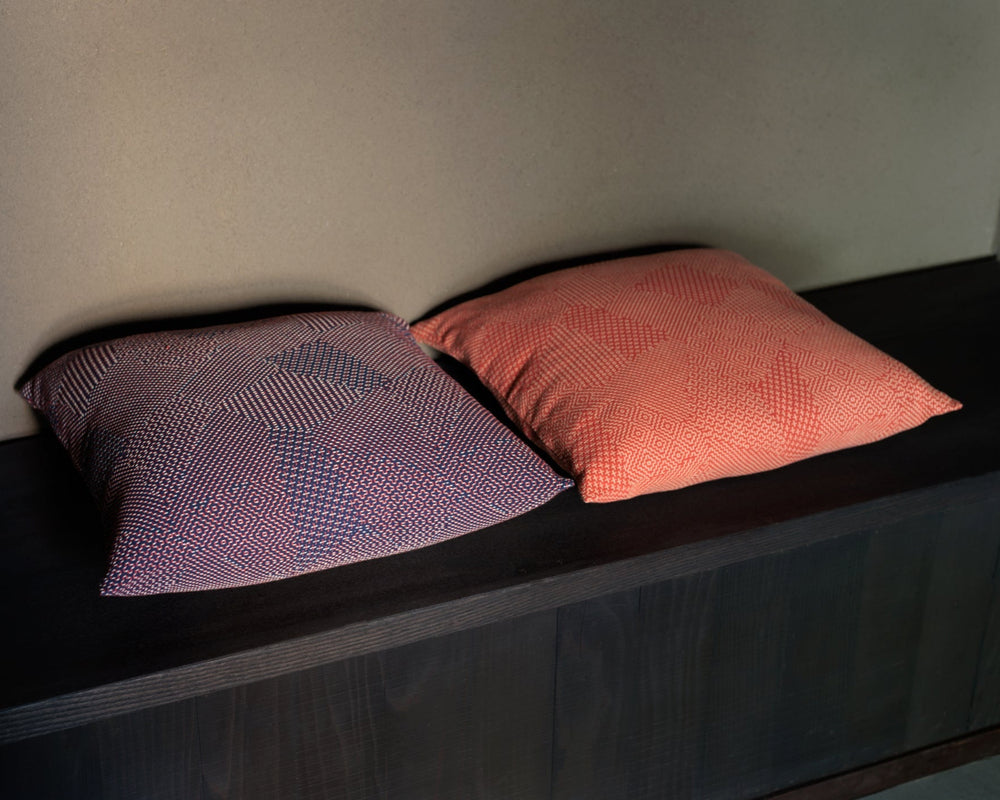 Sashiko Cushion Cover – Red on Navy (Link Collective Original Color)