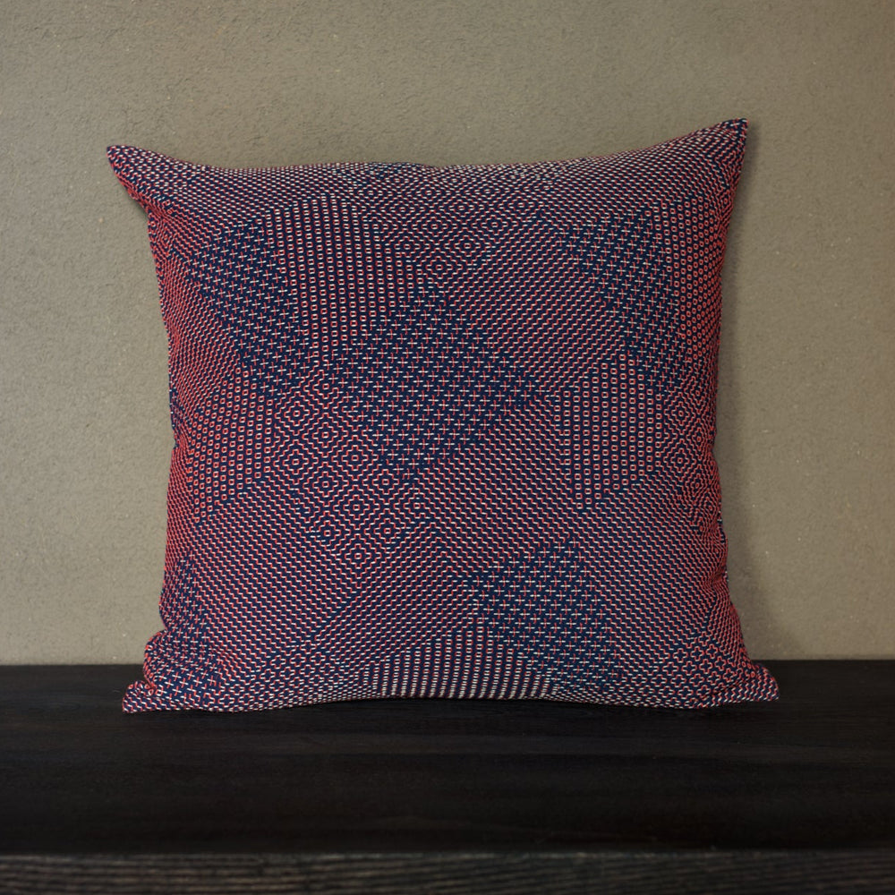 Sashiko Cushion Cover – Red on Navy (Link Collective Original Color)