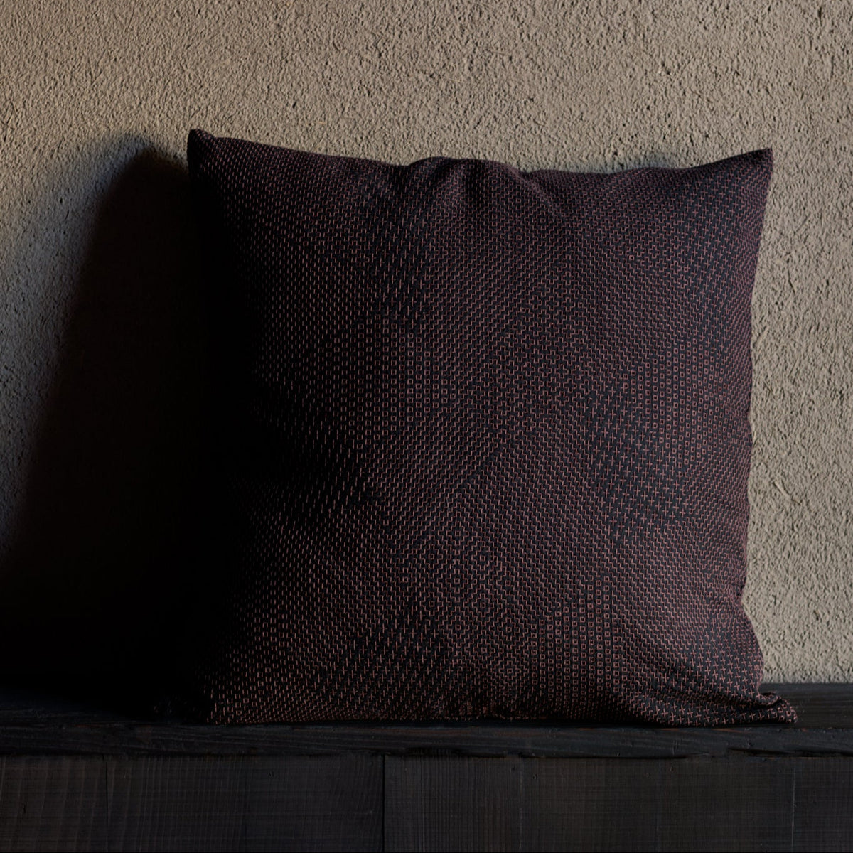 Sashiko Cushion Cover – Brown