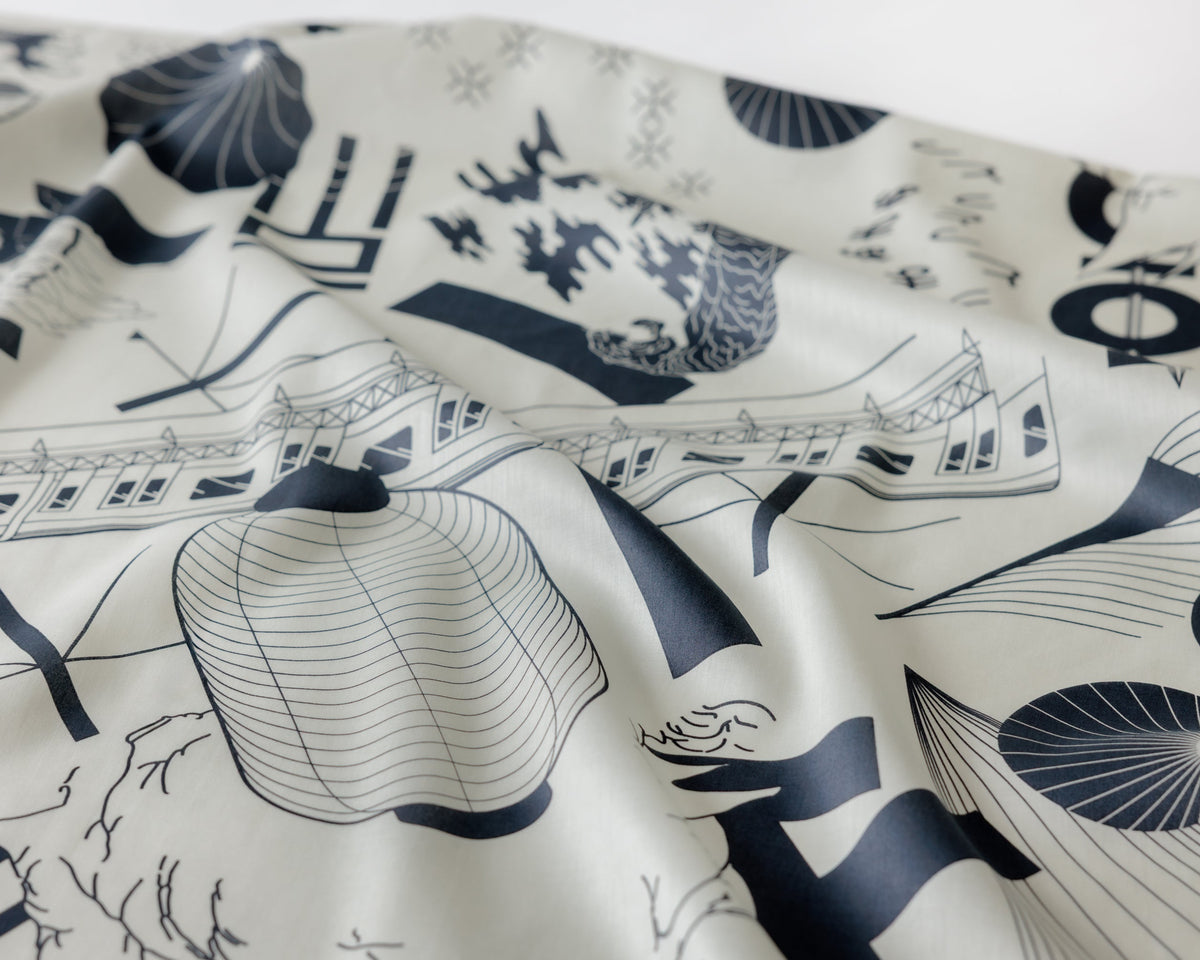 “Tokyo Manga Midnight Blue” Furoshiki Bag Set