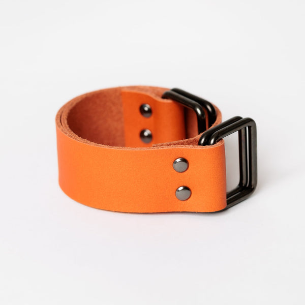 Orange Leather carry strap
