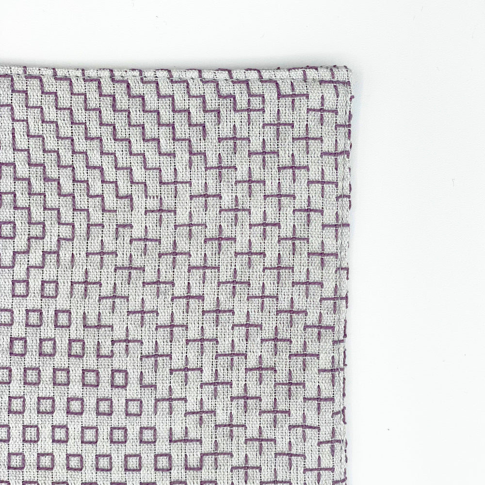 Sashiko Coaster - Grayish purple