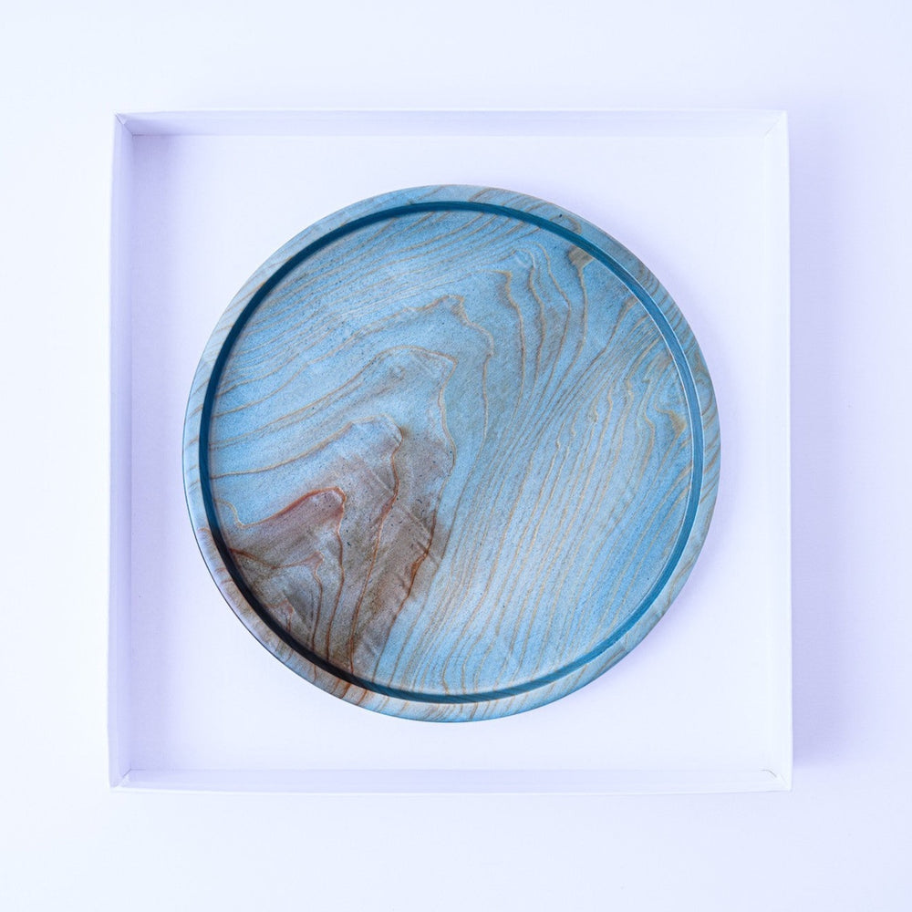 Indigo dye "Sugi" 18 cm wood plate