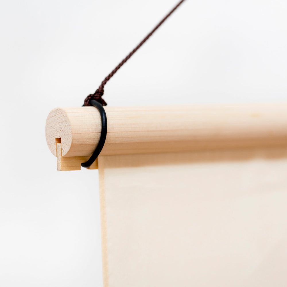 Wood furoshiki hanging pole in hinoki (cypress) wood