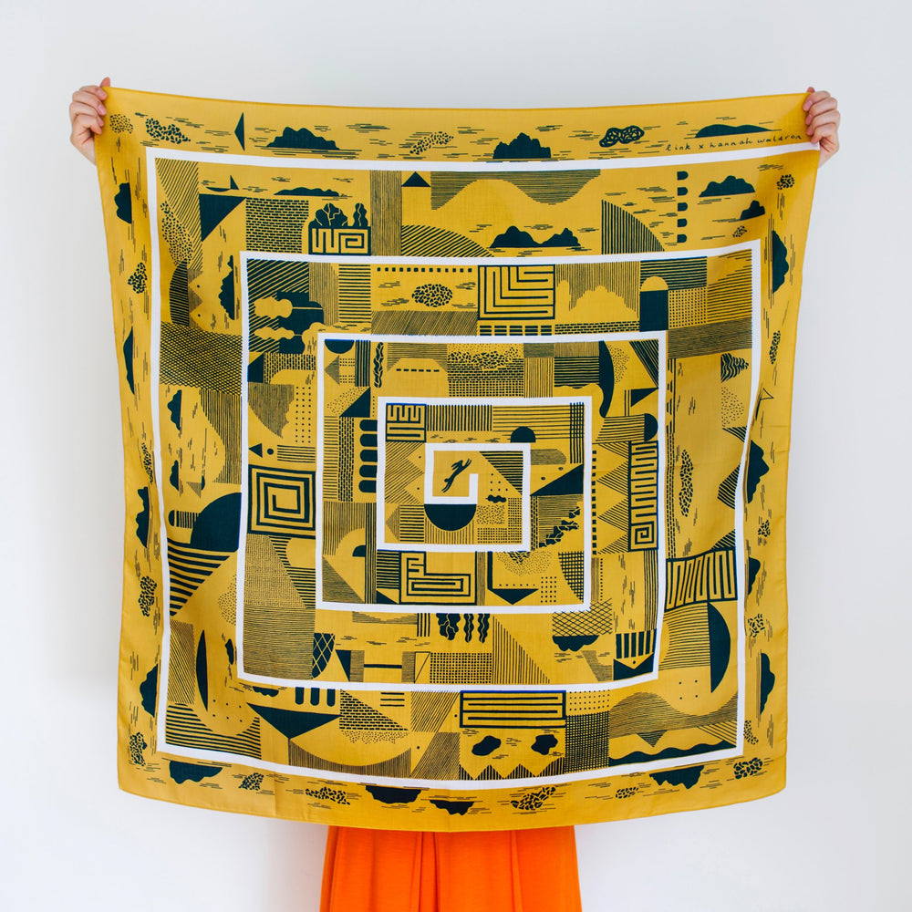 “Maze” furoshiki (mustard)