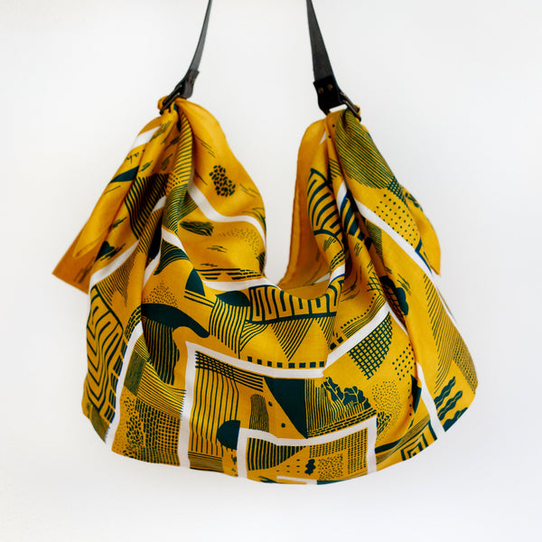 “Maze” furoshiki (mustard) bag set