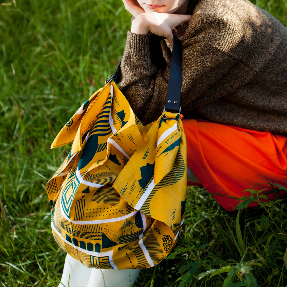 “Maze” furoshiki (mustard) bag