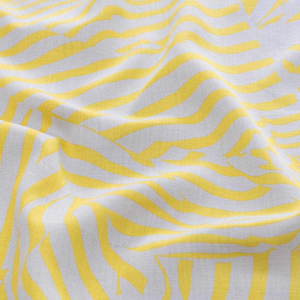 “Stripe” furoshiki textile in yellow and gray